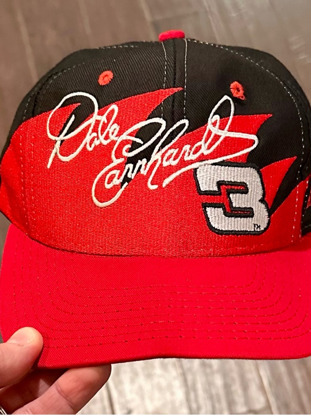 Dale Earnhardt #3 Red & Black Sharktooth SnapBack Hat
